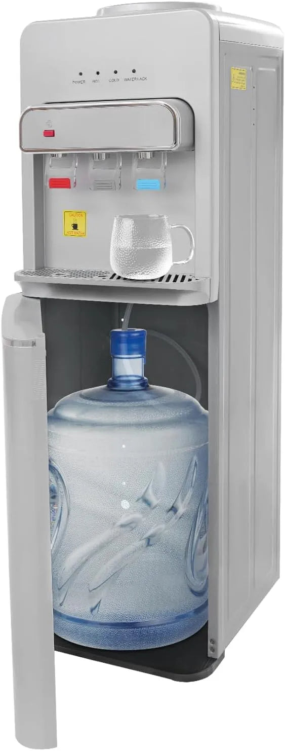 Wasserspender, Wasserkühler, Wärmefunktion, Silber, für Trinkwasserausgabe im Büro