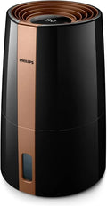 Philips Luftbefeuchter, IPS-Panel, Schwarz, für Räume bis 45 m2