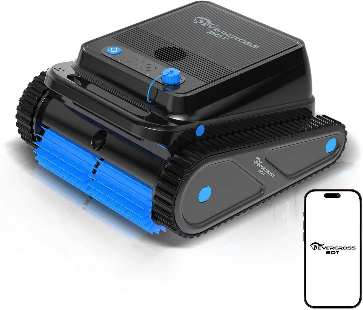 Poolroboter, Poolsauger, Akku, Poolreinigungsroboter, Poolreiniger, App, kabellos, Stand- und Wandmontage