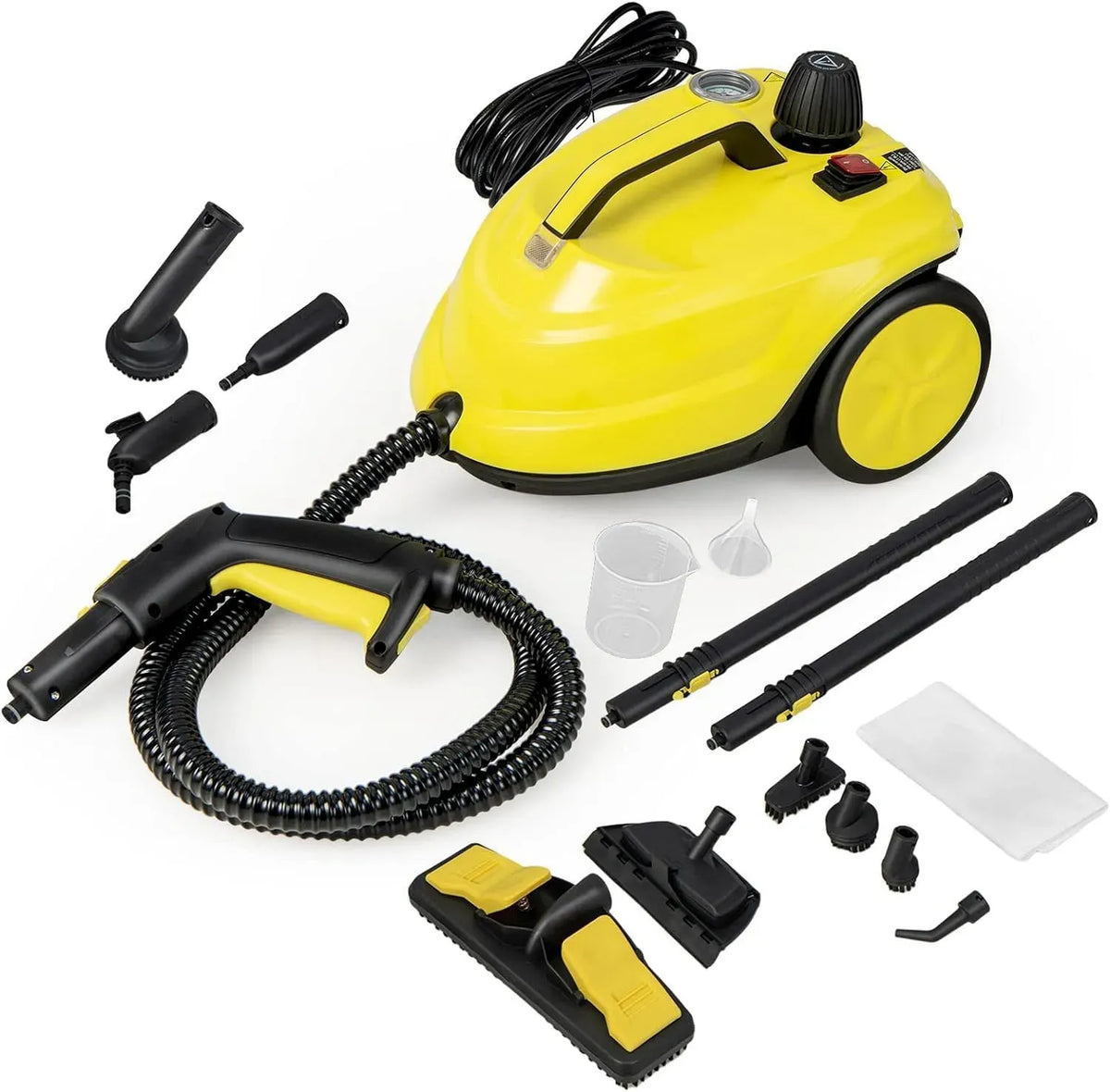 Dampfreiniger RELAX4LIFE, 1,8 L, 2000 W, Druckdampf, 2 Temperaturzonen, Einsatz auf Böden, in Küche, Auto und an Fenstern, Dampfdruck: 5 bar