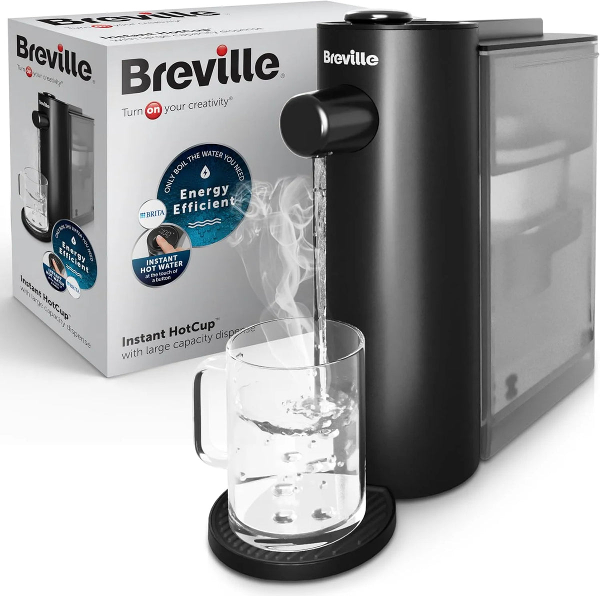 VKT241 Heißwasserspender, Filter, Heißwasserbereiter, 1,4 L, 3 kW, Schwarz