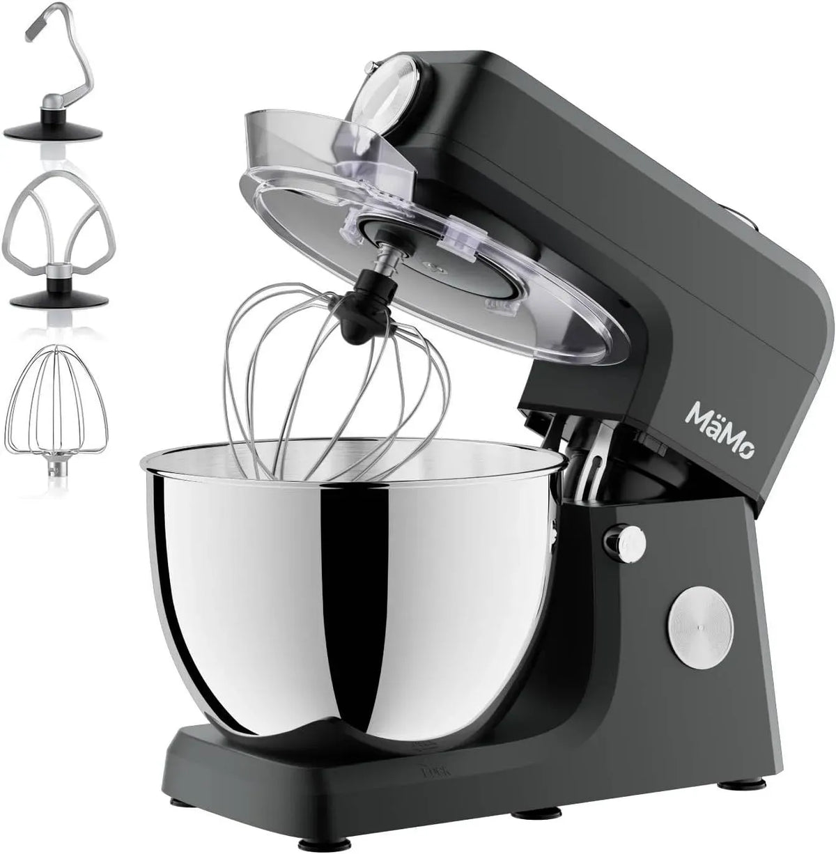 Küchenmaschine, 8 L, 1900 W, Touch-Bedienung, 8L Teigmaschine mit LED-Touchscreen