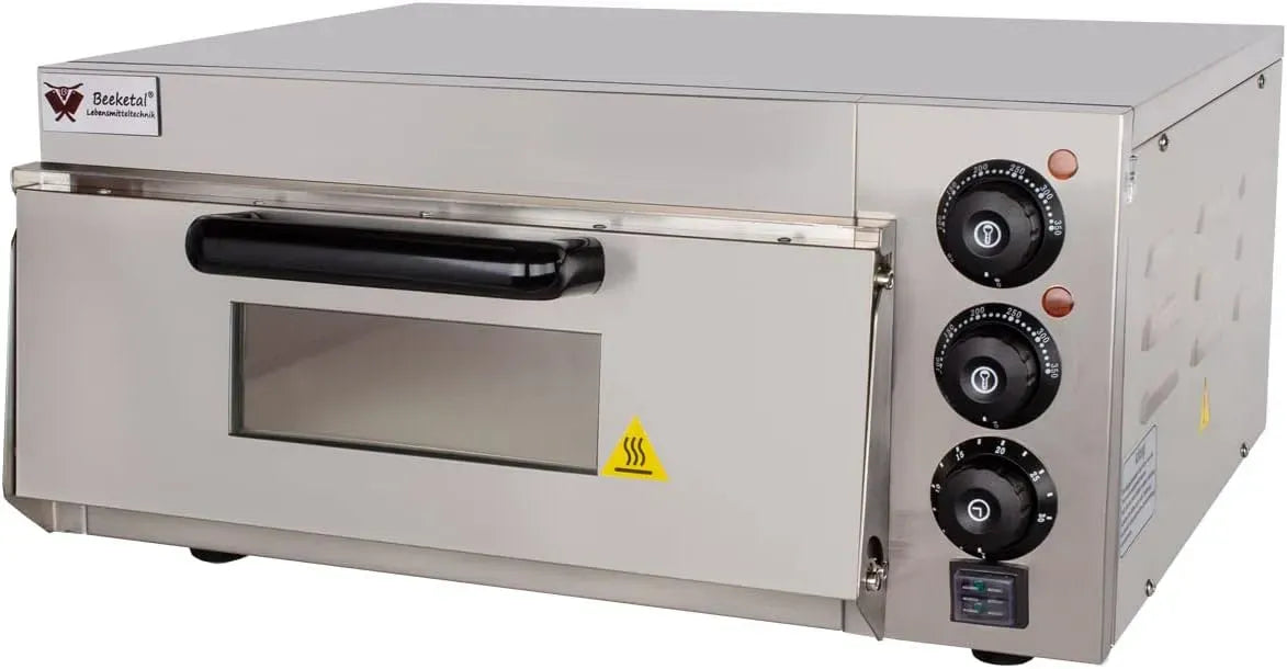 Elektrischer Pizzaofen, 400x400 mm, 2000 W, Beeketal, 2 Temperaturzonen