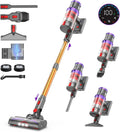 Staubsauger SU7 55000Pa/580W, 580 W, elektrisches Staubsauggerät, coovy SU7 Akku Staubsauger Kabellos 55000Pa/580W 75Min Laufzeit Akkusauger
