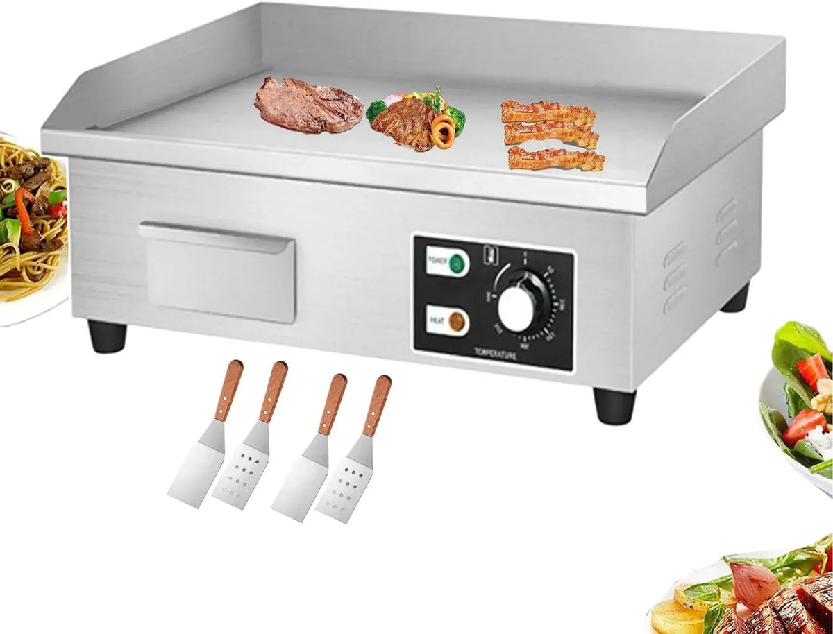 Kochfeld, 3000 W, 2500,2500 W, 50 bis 300 °C, Grill, Edelstahl