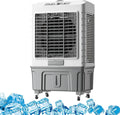 Luftkühler, 50 L, tragbar, großer Wassertank, leise, 120° Oszillierender Ventilator, Tragbares Industriekühlgerät für Garage