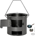 Campingofen, Holzofen, Grill, 28 × 28 × 24cm, 24 cm, tragbar, Outdoor, für Camping