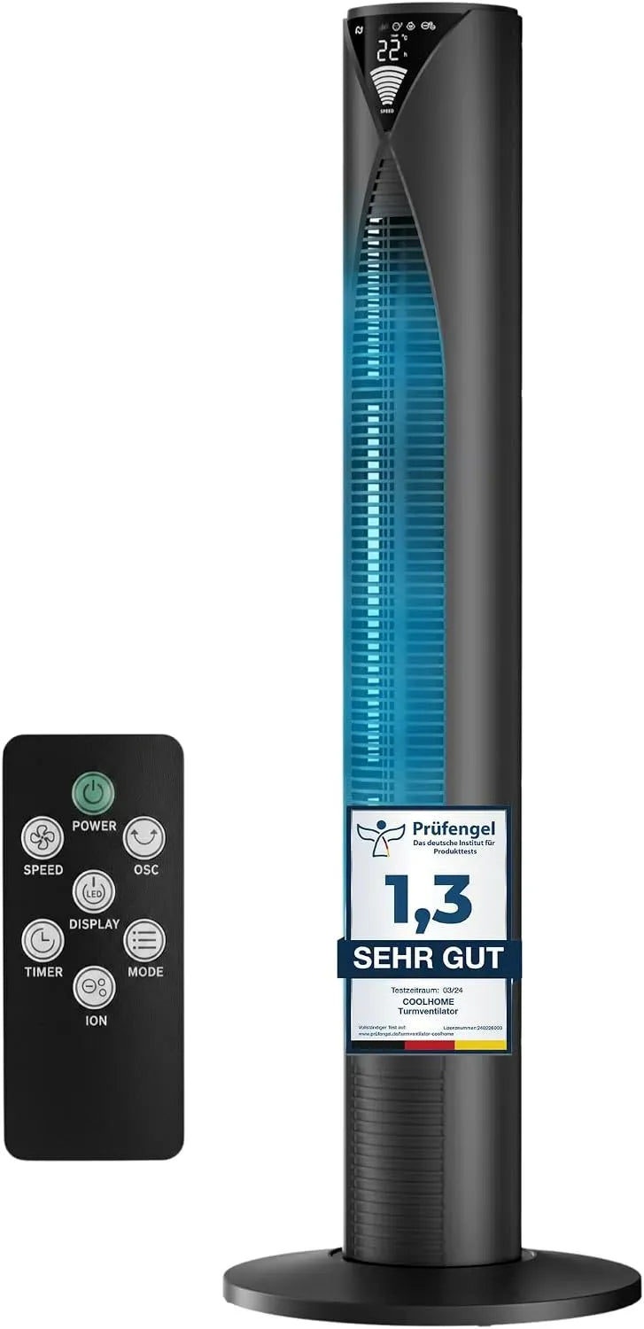 Ventilator CF2205, 96 cm, Timer, leise, Schwarz