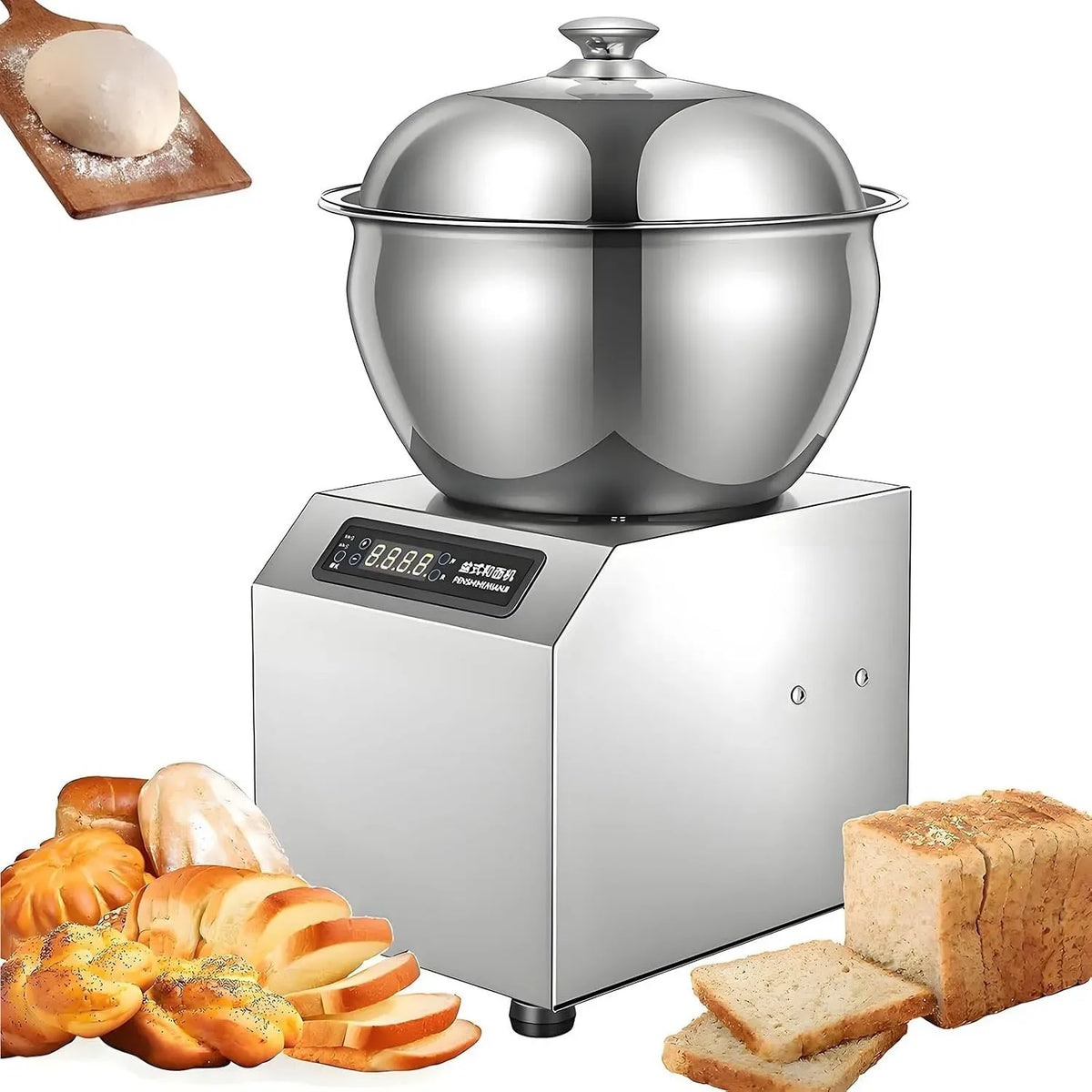 Spiral-Teigknetmaschine, Teigmaschine, 2200 W, 8 kg, Restaurant, für Bäckereien, Gewerbliche