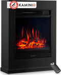 3D-Flammeneffekt Elektrokamin, Standkamin, Heizung, elektrischer Kamin, 3D-Optik, Wärmefunktion, Schwarz, KAMINIO