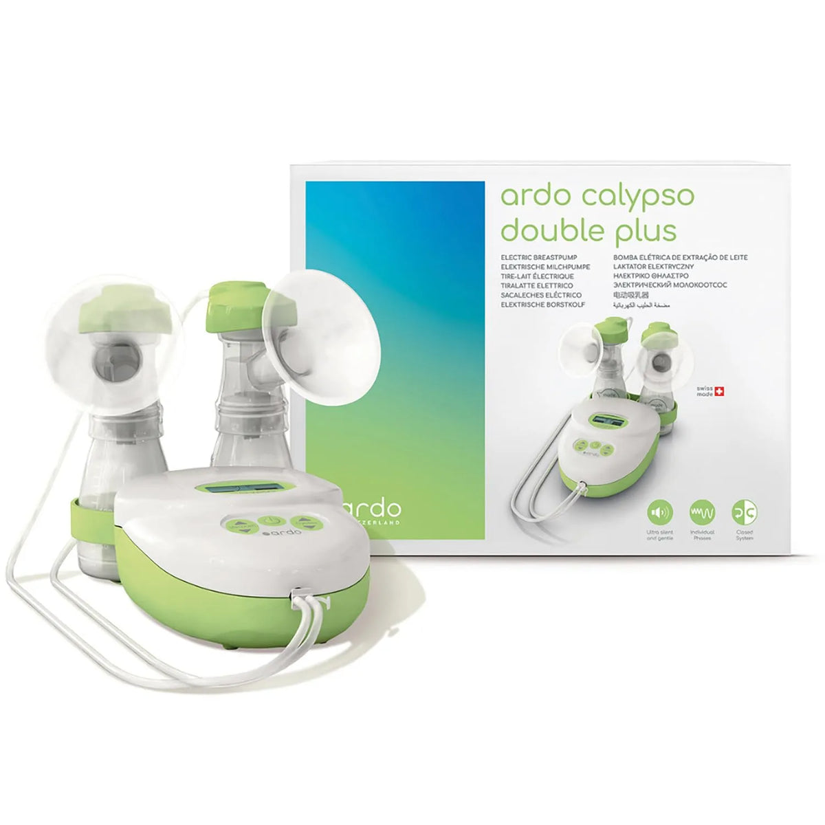 Milchpumpe, elektrische Stillpumpe, Pumpe zum Abpumpen von Muttermilch, Ardo CALYPSO DOUBLE PLUS elektrische Doppel-Milchpumpe